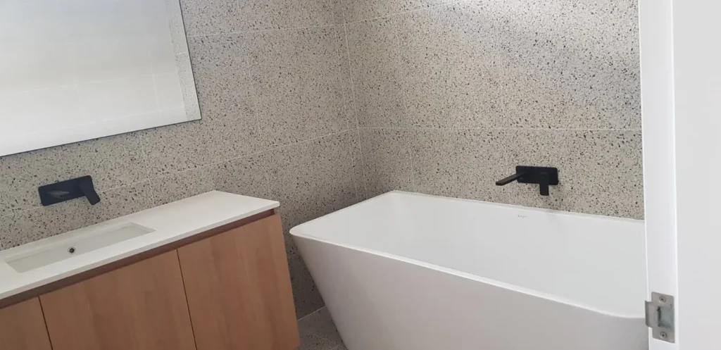 Modern bathroom renovation completed by HDR Tiling & Stone in Perth